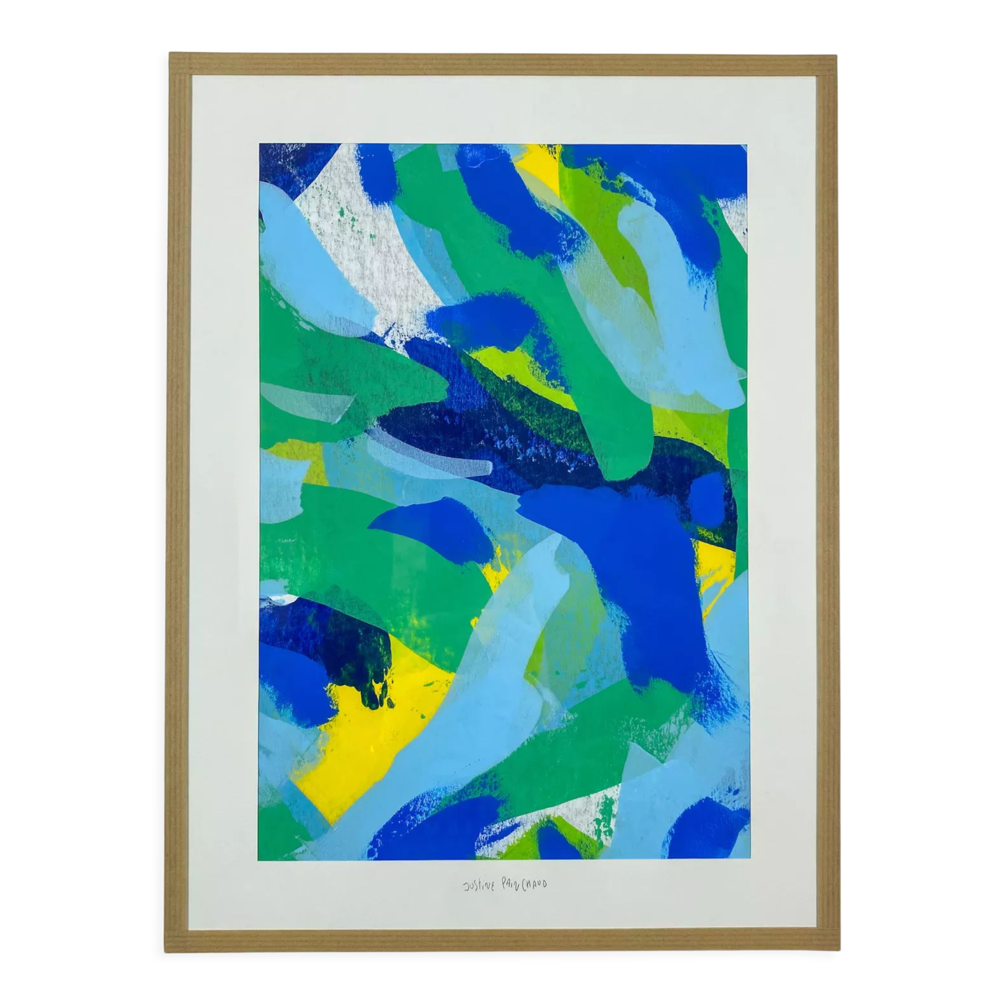 Original painting under glass "To the beach"