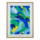 Peinture originale sous-verre «  Vers la plage »