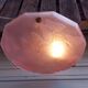 Art Deco ceiling lamp in pink pressed molded glass -