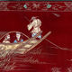 Lacquer coffee table 1960 China red background character decoration
