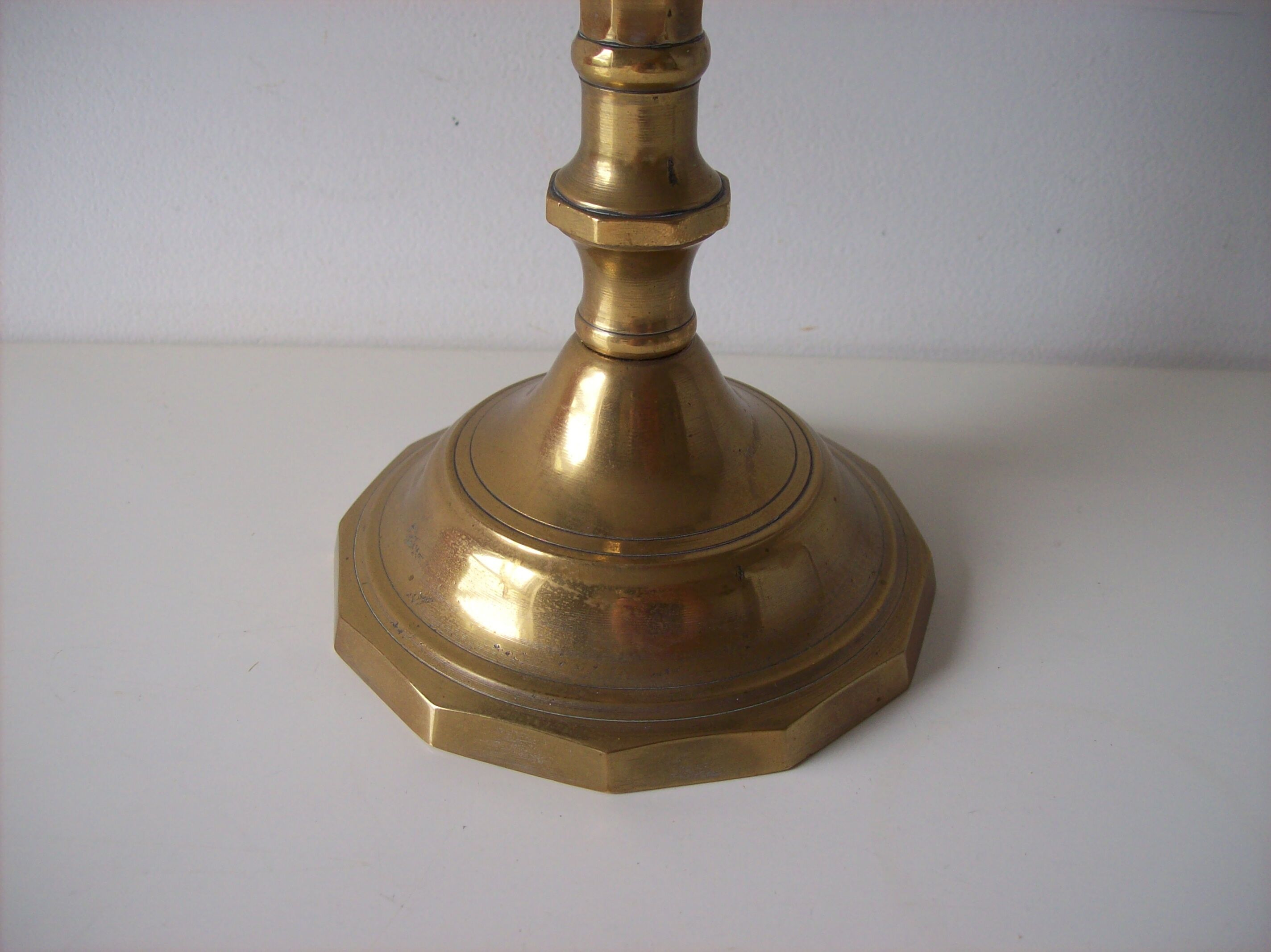 Former Golden brass candlestick