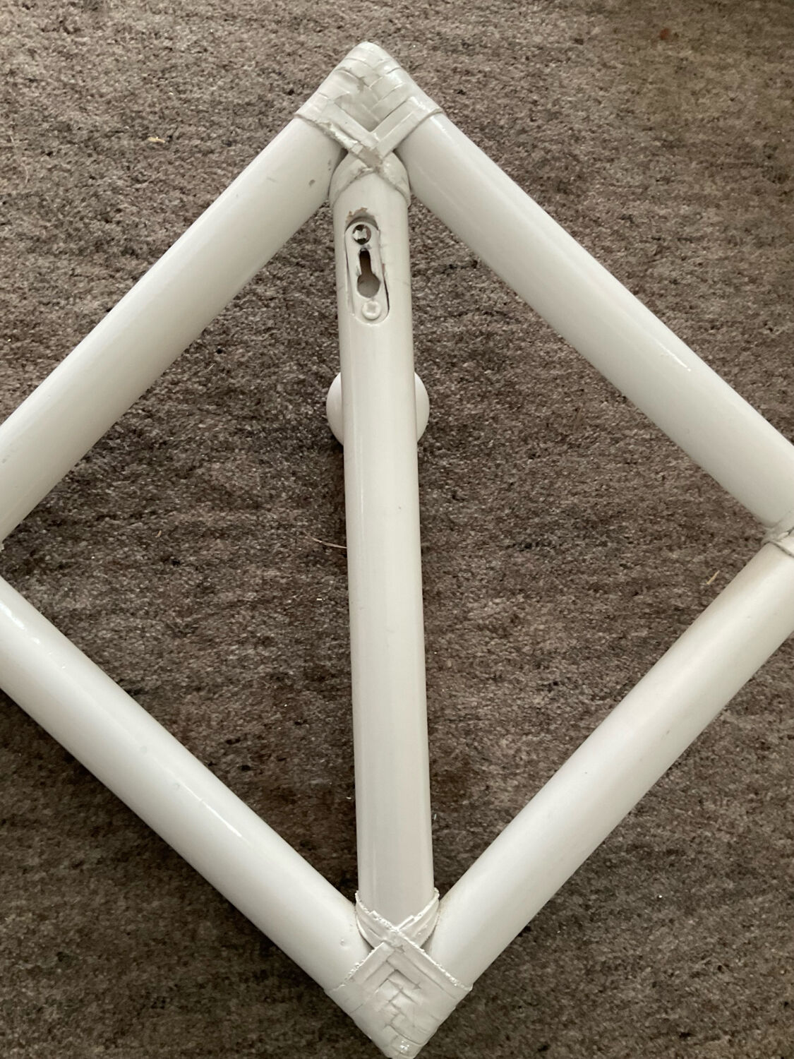 Rattan entrance set with mirror and 2 coat hooks.