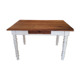 Farm table feet turned