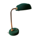 Bottle green velvet lay lamp, brass foot, 1960