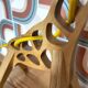 Giraffe design wooden bedside lamp Leanter