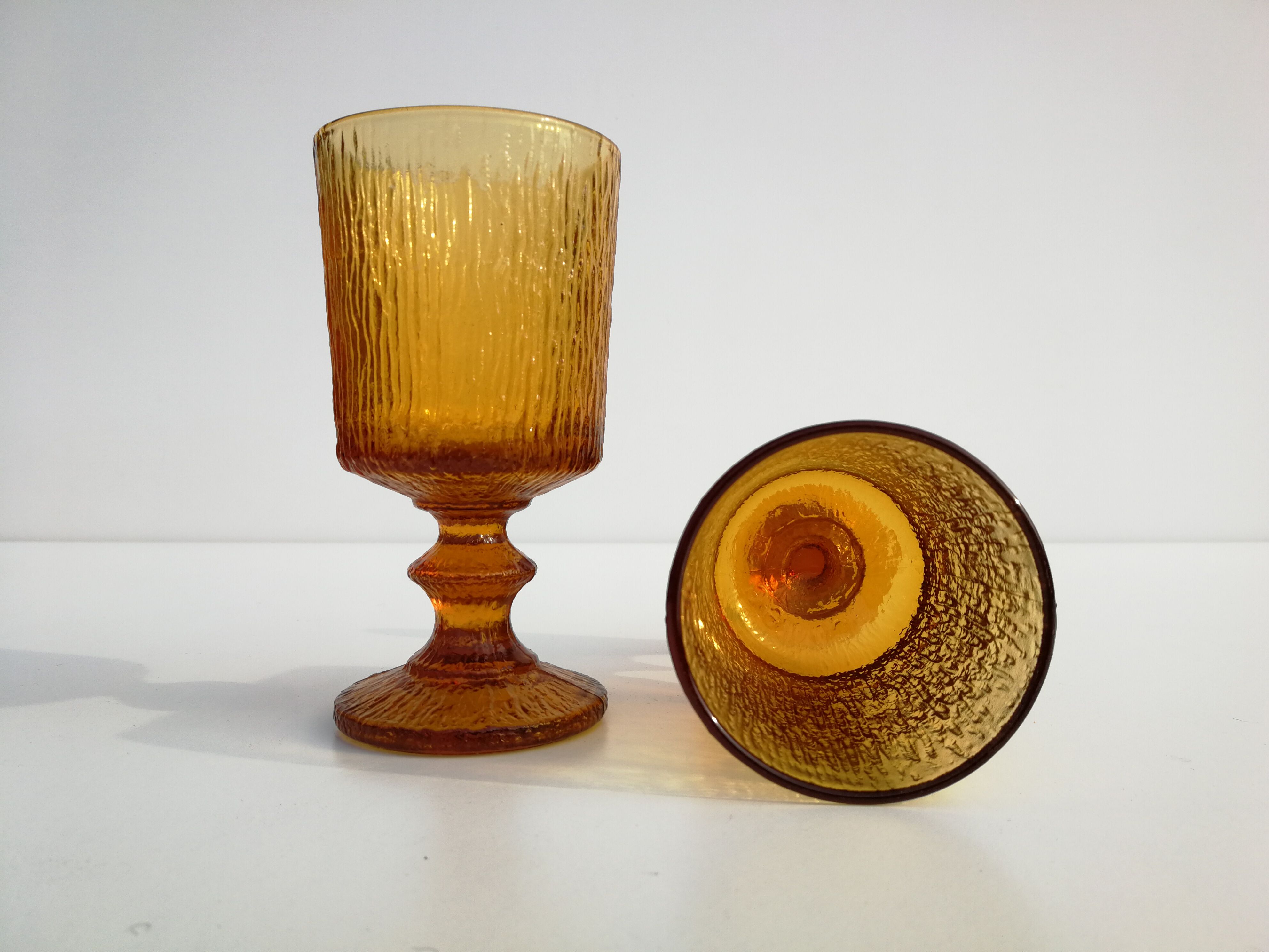 Twelve wines vintage glasses