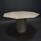 Dining Room Table in Marble and Travertine, Italy, 1970s