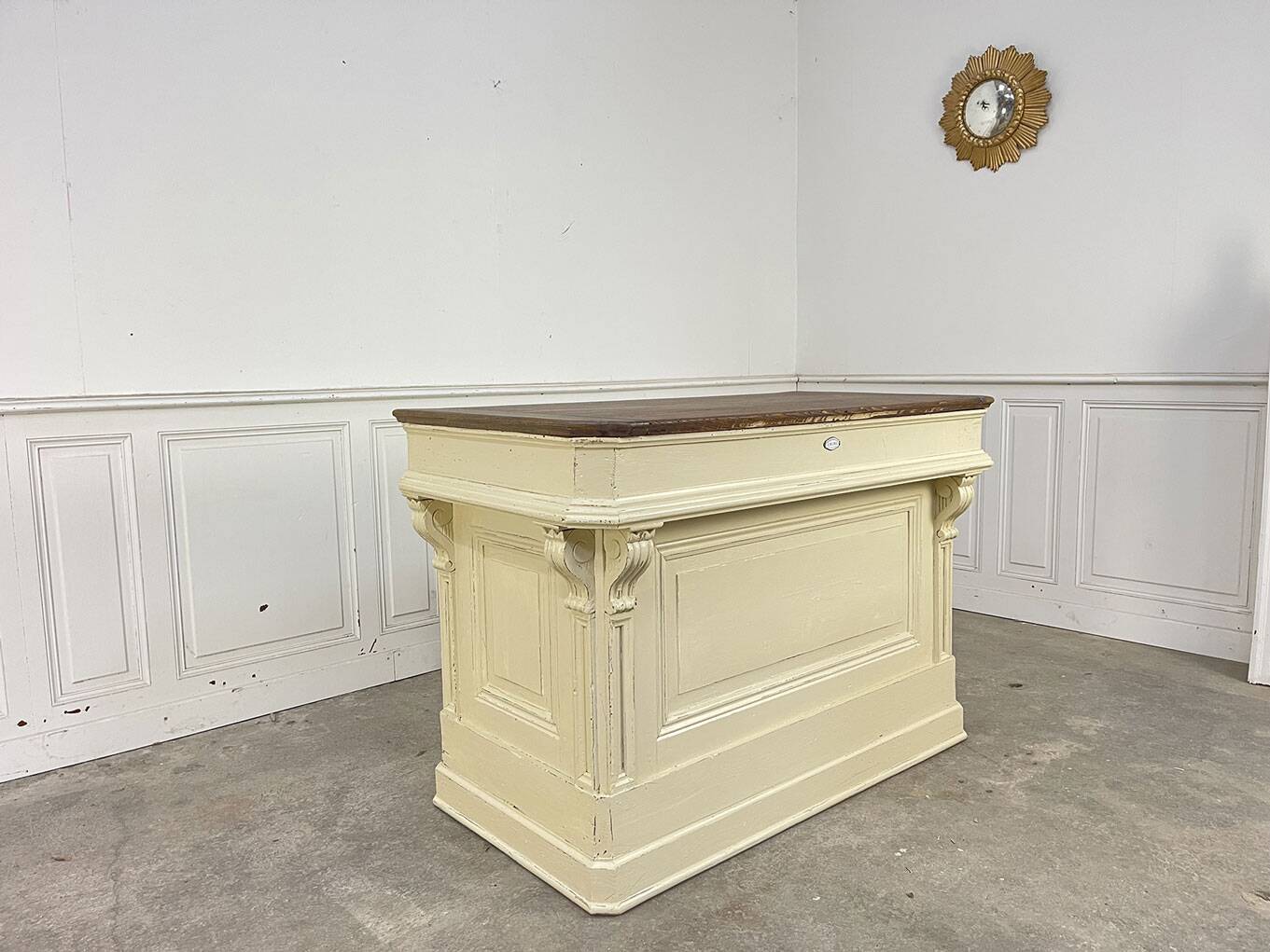 1900s solid oak counter