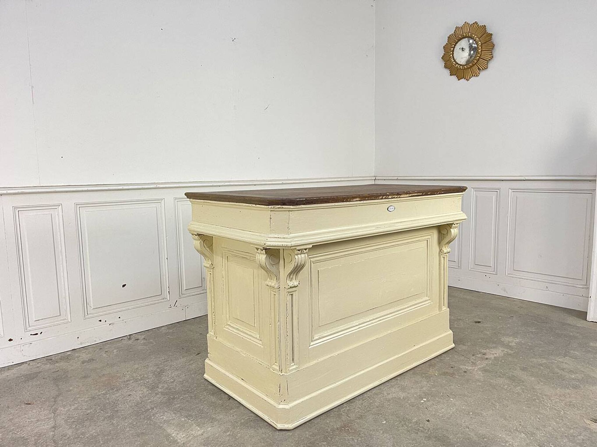 1900s solid oak counter