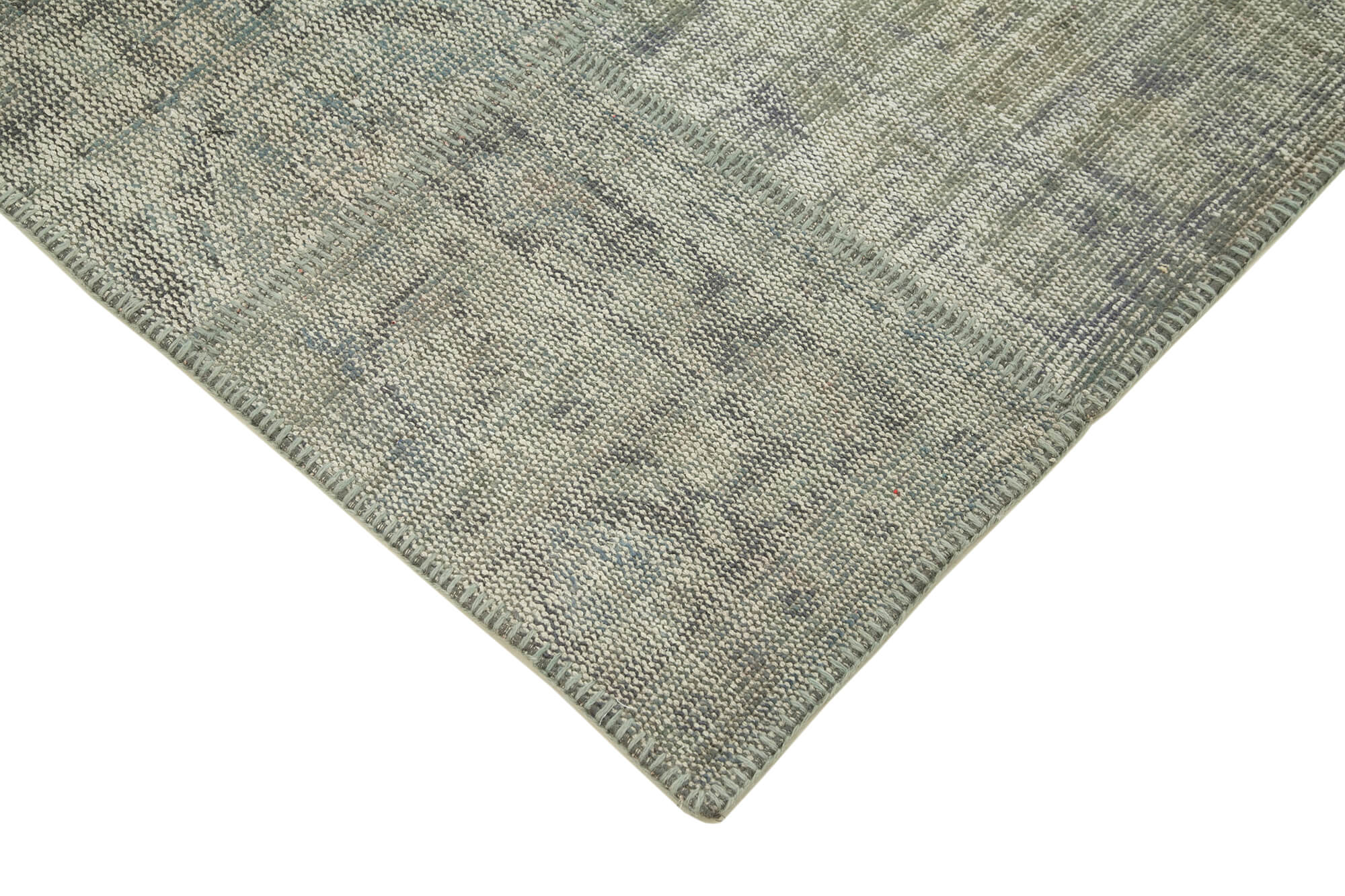 Handmade Anatolian Vintage 173 cm x 242 cm Grey Patchwork Carpet
