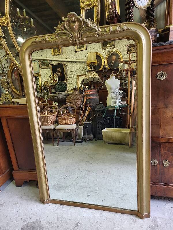 Antique louis philippe pedal mirror from the 19th century