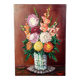 Still life 'Gladioli and Dahlias' Oil on canvas 36x33 signed J.D Vincent