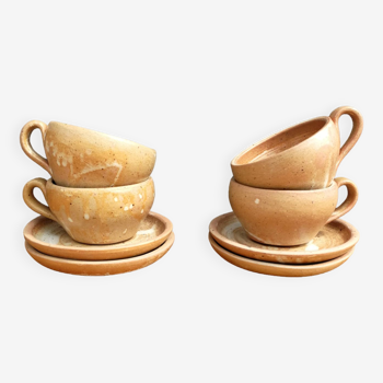 Lot de 4 tasses et sous-tasses à café/thé