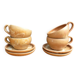 Set of 4 coffee/tea cups and saucers