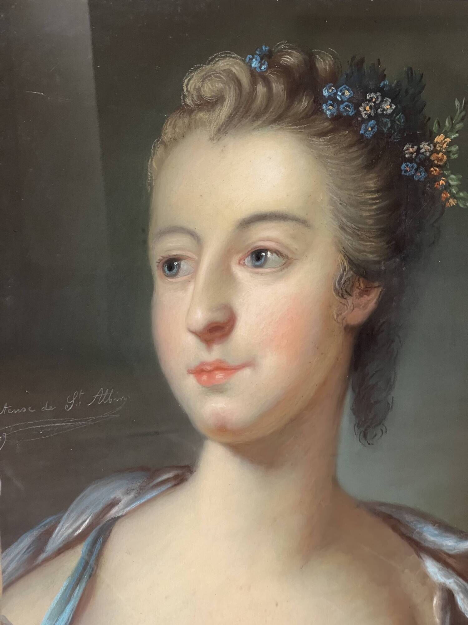 Portrait de femme au pastel, Hortense de Saint Albin 1849