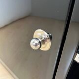 Art Deco Black Lacquered Lowboard with Chrome Fittings, France, 1930s