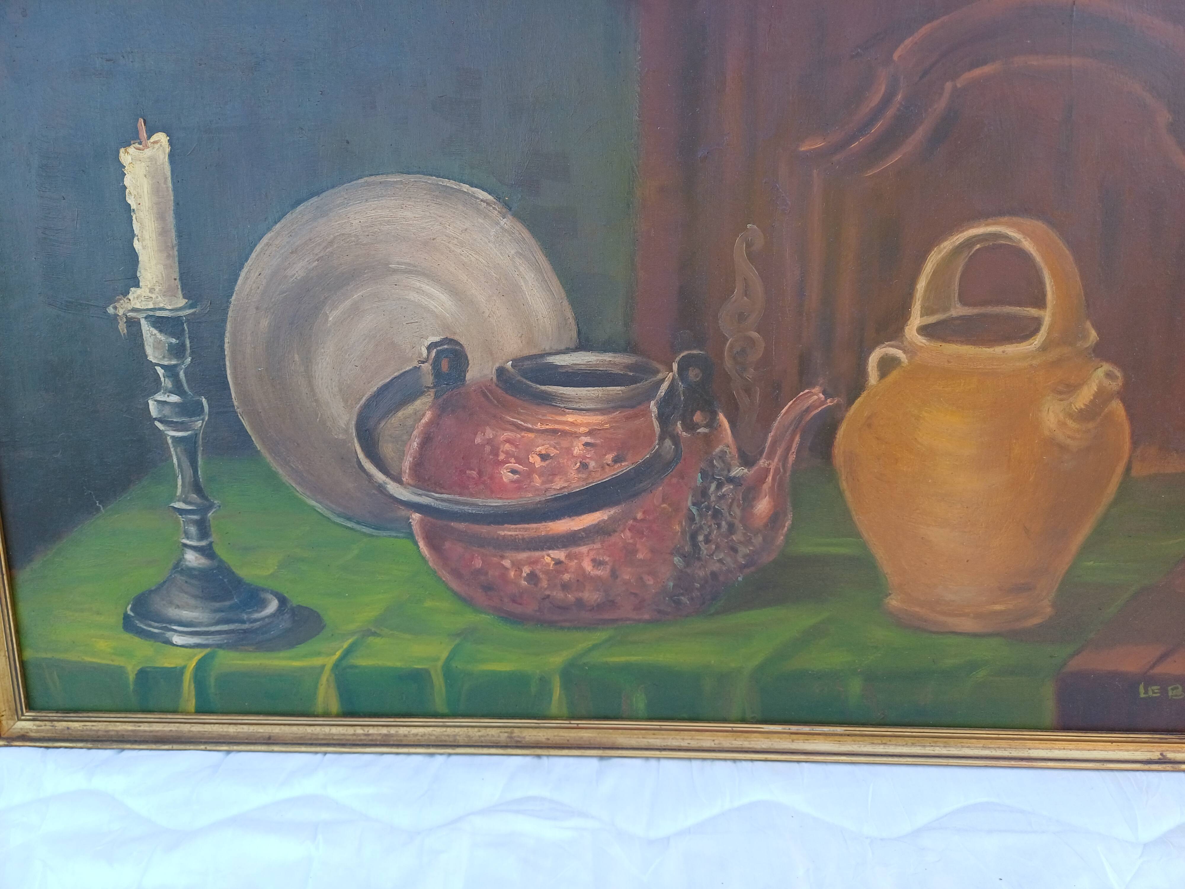 Oil on Panel “Still Life” by: Le Baro