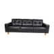Leather sofa, 3 seats, Sweden, 1950s