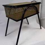 metal seamstress style vintage 1960 yellow and black