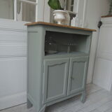 Vintage buffet green of gray, wooden tray