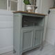 Vintage buffet green of gray, wooden tray