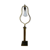 Lamp with bronze column in louis style XVI
