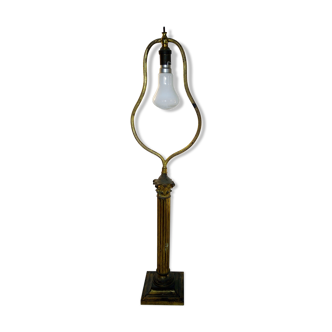 Lamp with bronze column in louis style XVI