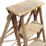 Old wooden painter stepladder