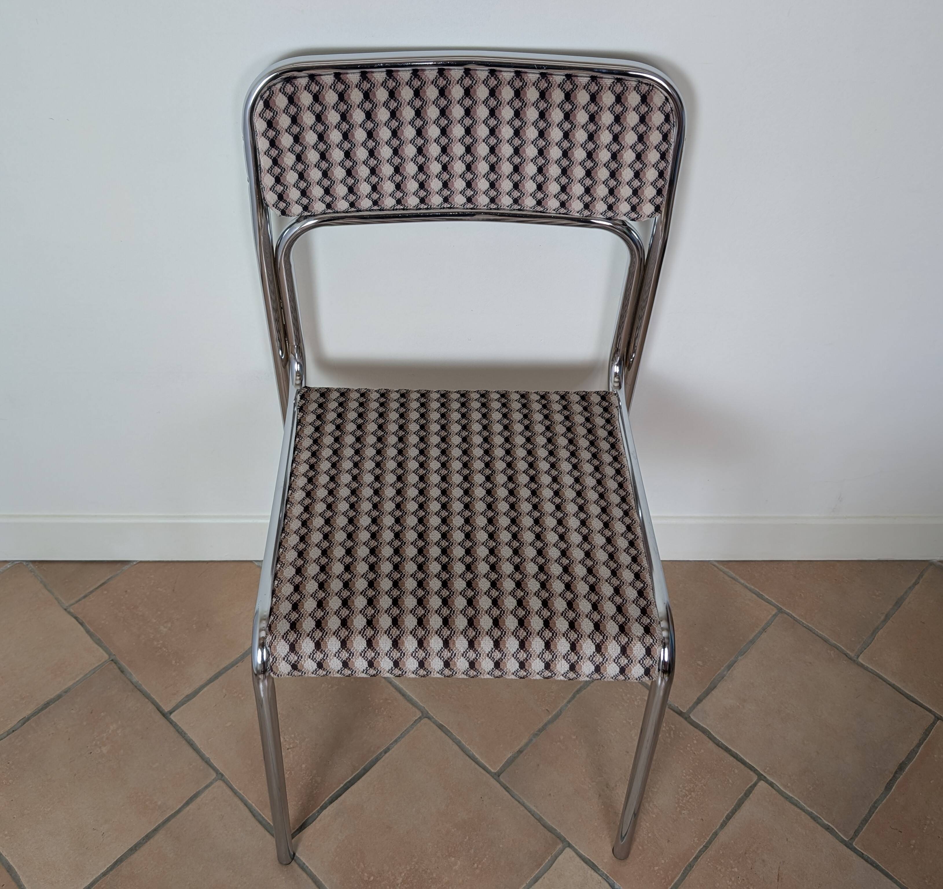 Chaise métal chromé