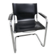 Bauhaus 1970s cantilever armchair in black leather