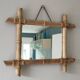 Antique mirror with faux bamboo