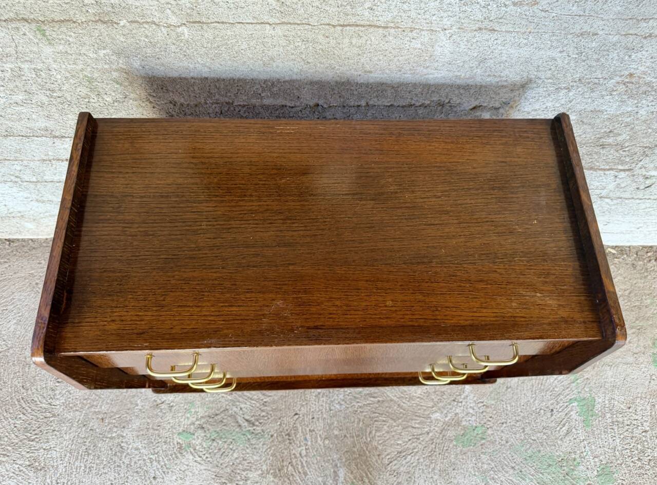 Commode vintage scandinave en bois exotique – 4 tiroirs