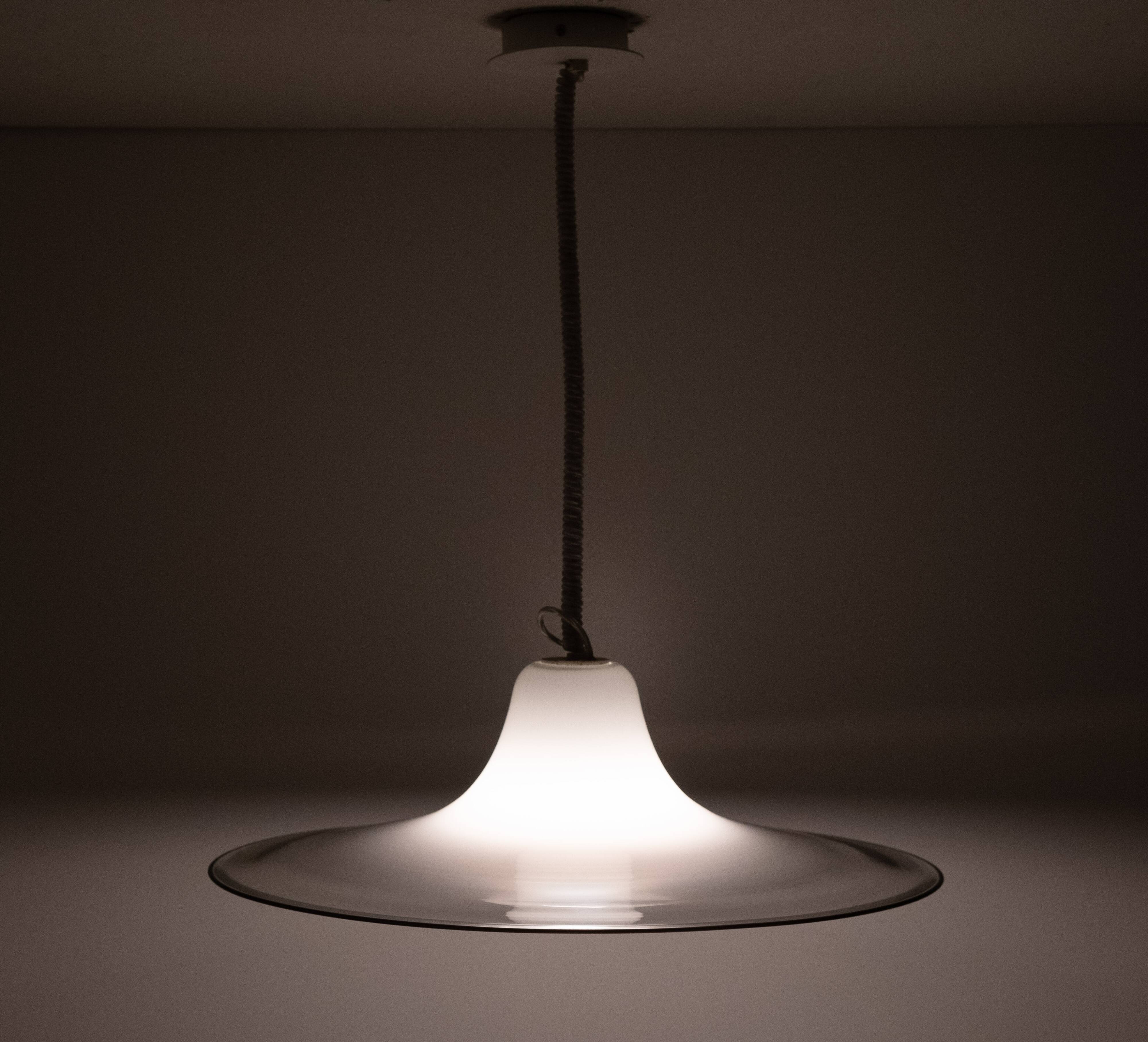 Leucos Murano Glass Pendant Lamp by Renato Toso, Italy, 1970s Leucos Murano