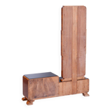 Restored ArtDeco Dressing Mirror, Palisandr, Walnut Root Veneer, France, 1920s