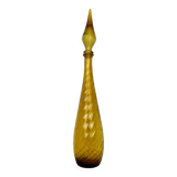 Carafe Empoli Italian bottle yellow glass, vintage