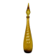 Empoli carafe, Italian yellow glass bottle, vintage.