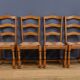 Set of 8 beech chairs – 1980