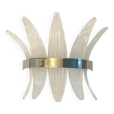 Belt sanded”palmette” murano glass wall sconce