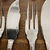 Set of 12 fish cutlery. Model Shell BOULENGER