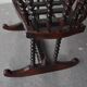 Old mahogany tinted exotic wooden cradle