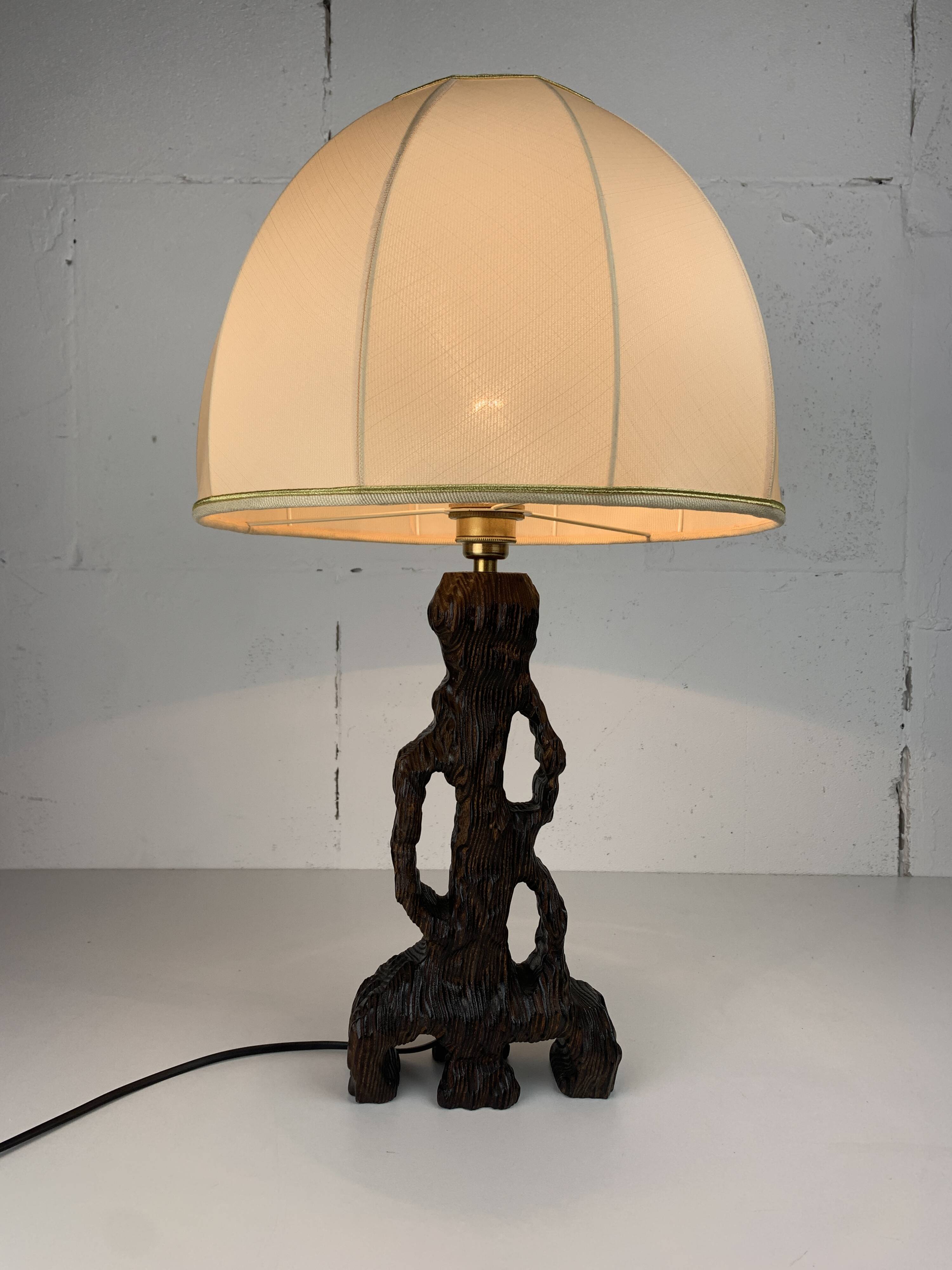 Brutalist organic mushroom table lamp, Dutch 1960s