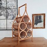 Rattan bottle holder