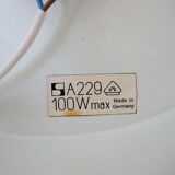 Ceiling lamp staff vintage 1960 glass & metal