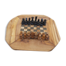 Chess 11 unique olive chess game in rustic olive wood