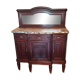 Buffet Art déco en bois, miroir et marbre
