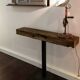 Console métal et vieux bois industriel