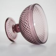 Vintage purple glass sugar bowl from the mid-century, Italy, 1960s.