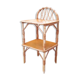 Nightstand wood and rattan