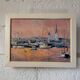 Tableau huile marine tons rosés