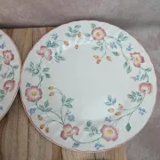 Set of 5 Churchill Briar Rose dinner plates – Vintage English earthenware